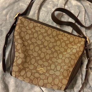 AUTHENTIC COACH Signature Jacquard Dufflette Bag